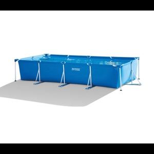 Intex 14.75Ft X 33In Kids Rectangular Frame Outdoor Above Ground Swimming Pool